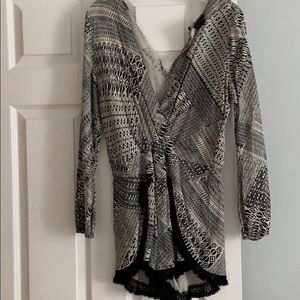 Jessica Simpson Aztec romper with fringe detail